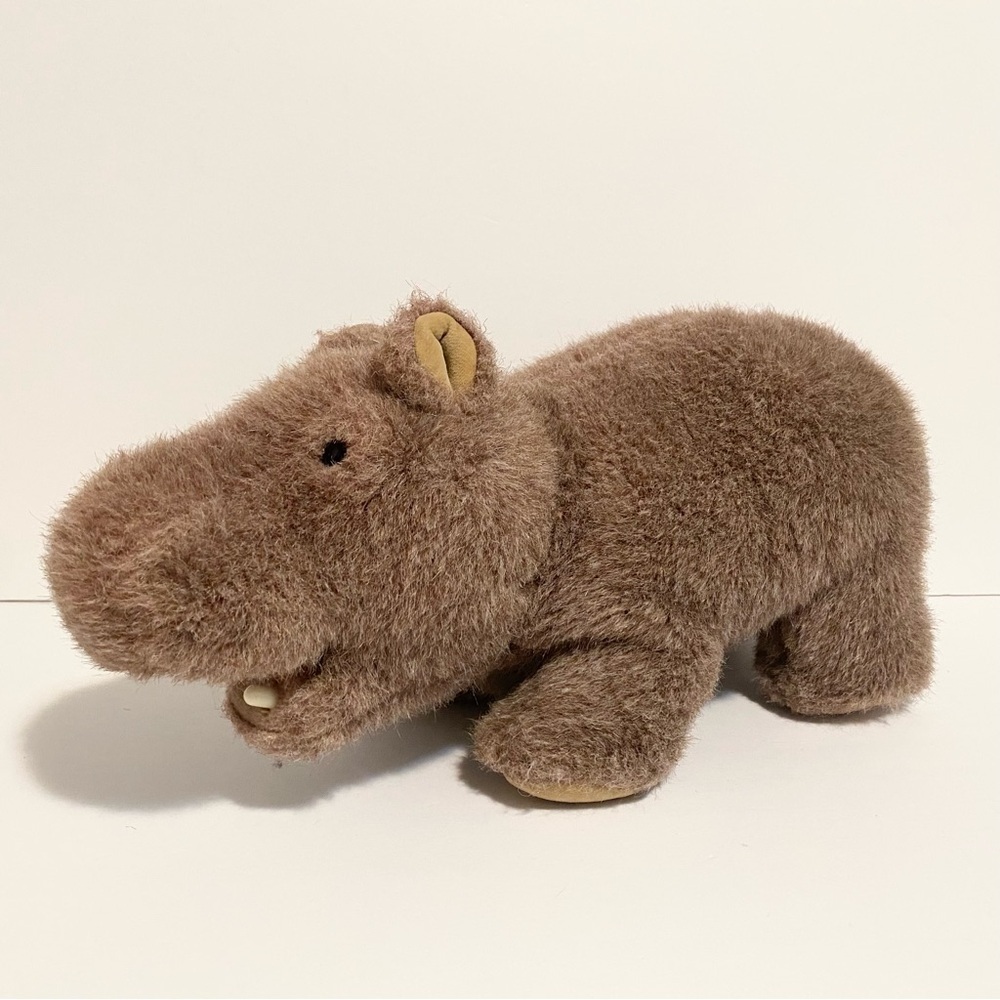 Vintage Gund Hippo Plush 14” Stuffed Animal Toy 1985 80s Realistic